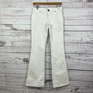 Metro 7 White Denim Flared Jeans